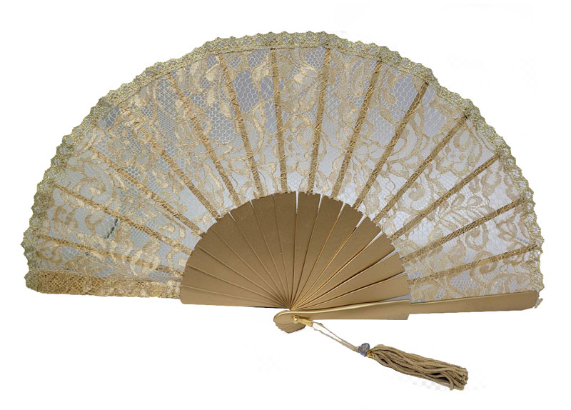 Golden Ceremony or Party Fan. Ref. 14140